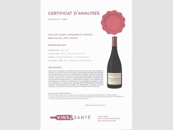 0% of pesticide on the Cuvée Traditionnelle