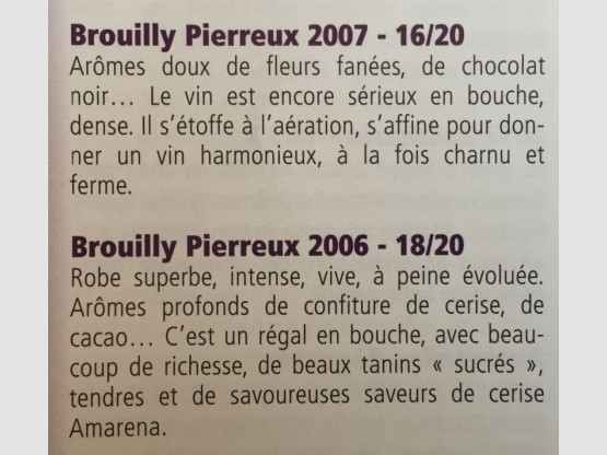SUCCÈS POUR NOS ANCIENS MILLÉSIMES - BEAUJOLAIS AUJOURD'HUI. AVRIL 2016