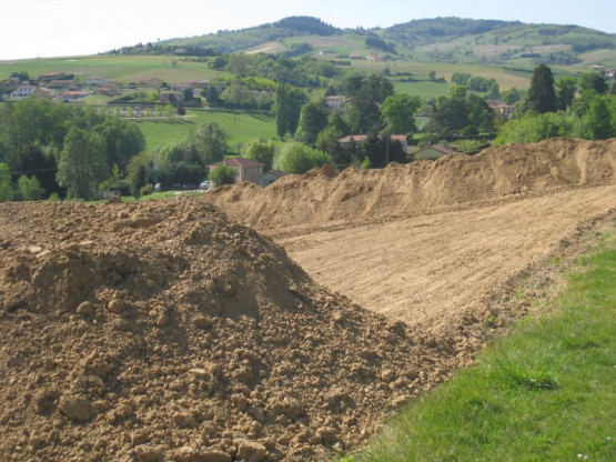 ARRACHAGE-TERRASSEMENT FUTUR CUVAGE-NOUVELLES VIGNES MAI JUIN 2014