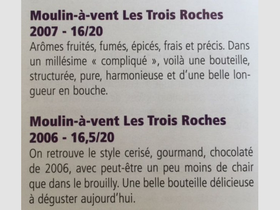 SUCCÈS POUR NOS ANCIENS MILLÉSIMES - BEAUJOLAIS AUJOURD'HUI. AVRIL 2016