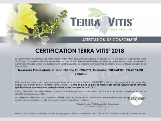 DOMAINES CHERMETTE EST TERRA VITIS