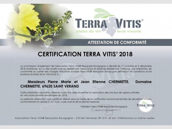 DOMAINES CHERMETTE EST TERRA VITIS