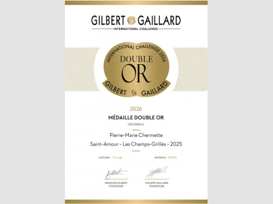 Double médaille d’or Gilbert & Gaillard / aint-Amour Les Champs-Grillés 2025