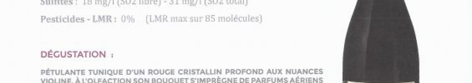 0% de pesticides sur la Cuvée Traditionnelle