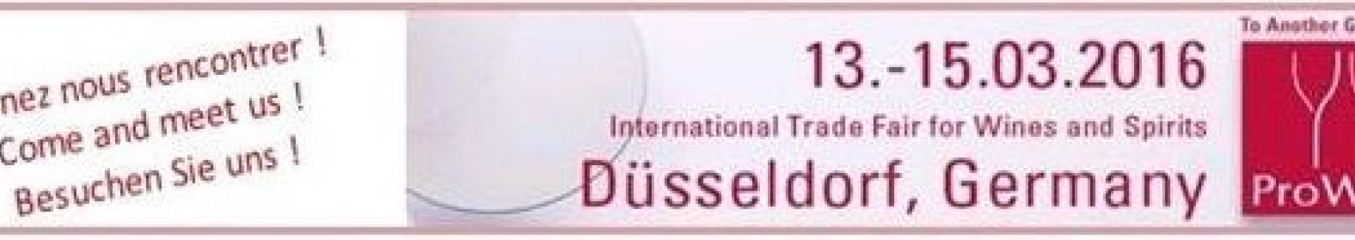 PROWEIN 2016 - HALL 11 / ALLEE D / STAND 110