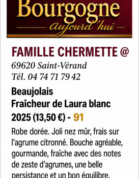 Beaujolais Blanc « Fraîcheur de Laura » 2025