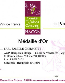 Concours des Grands Vins de France de Mâcon