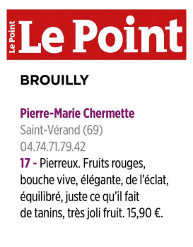 Brouilly « Pierreux » 2025 -  LE POINT