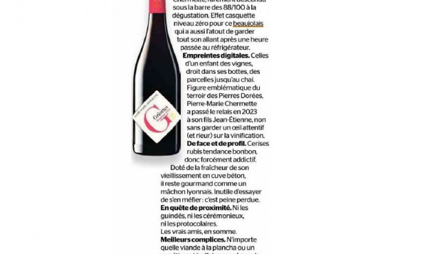 Beaujolais Les Griottes - La Tribune Dimanche