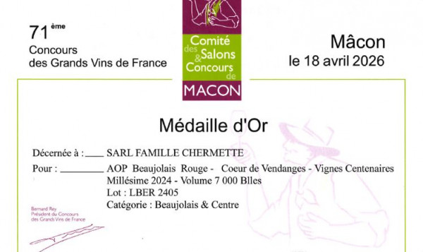 Concours des Grands Vins de France de Mâcon